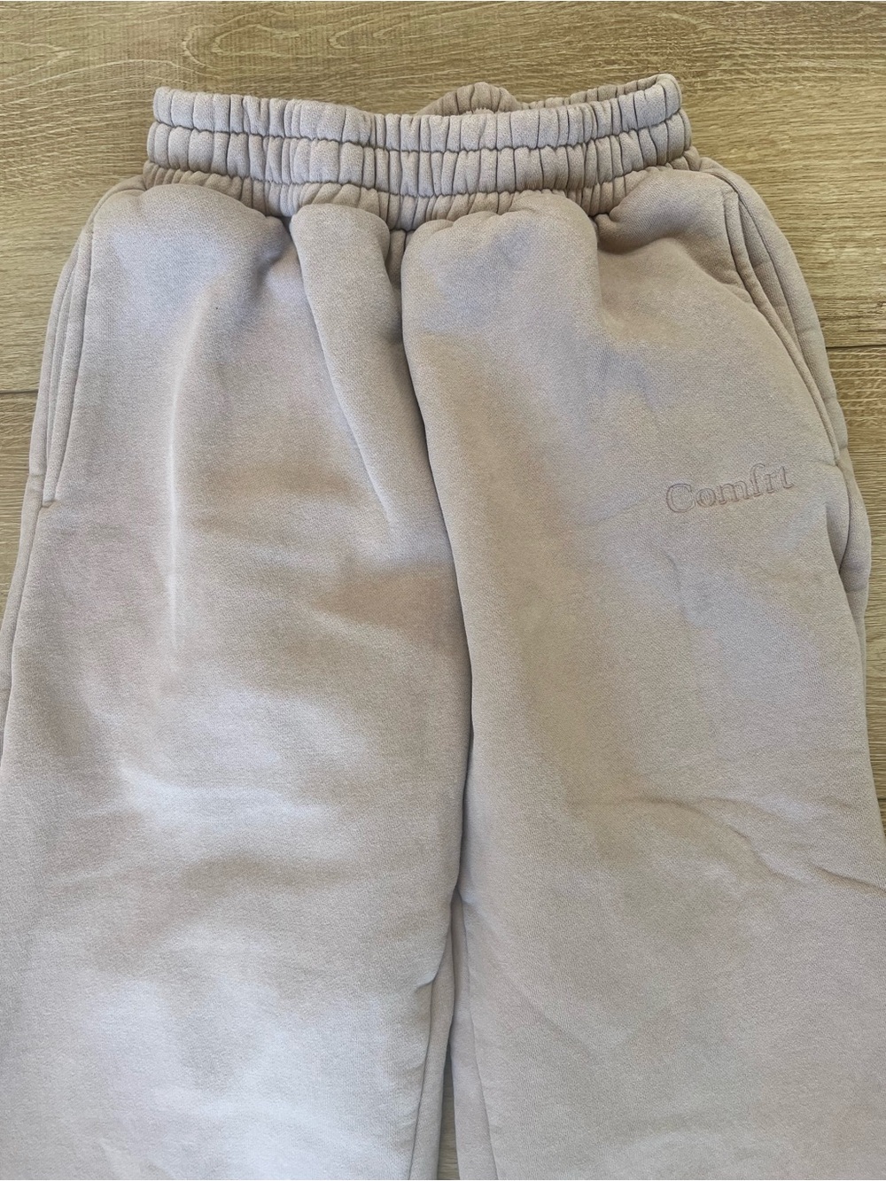 Comfrt women’s Beige Jogger Sweatpants size S taupe - Picture 2 of 6